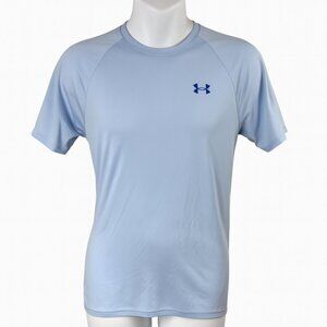 Under Armour Shirt Mens Small Blue Loose Fit Neutral Gym Workout Athleisure